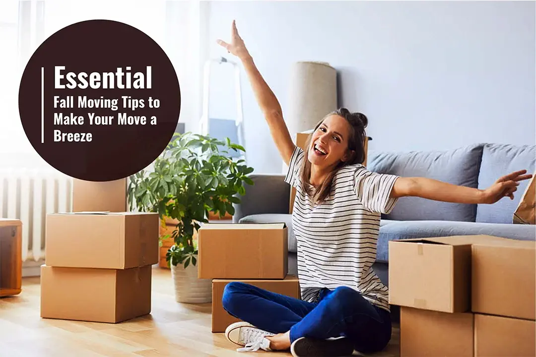 a girl is happily giving pose for ready to move llc as she got the moving tips to make her move easy
